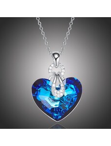 Éternelle Exkluzivní náhrdelník Swarovski Elements Katherine Blue - srdce