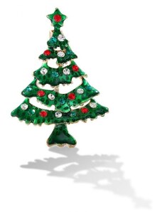 Éternelle Vánoční brož se zirkony Christmas Tree 2 - vánoční stromeček