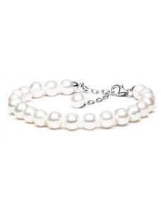 Gaura Pearls Perlový náramek Charlie - sladkovodní perla, stříbro 925/1000