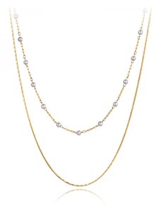Victoria Filippi Stainless Steel Ocelový náhrdelník Oscia Gold - chirurgická ocel, perla