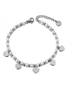 Victoria Filippi Stainless Steel Perlový náramek Deborah - chirurgická ocel, perla, srdce