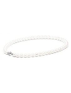 Gaura Pearls Luxusní perlový náhrdelník Ricarda 50 cm - sladkovodní perla, stříbro 925/1000