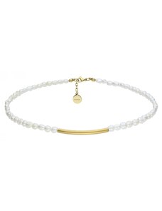 Manoki Perlový náhrdelník Ava Gold - chirurgická ocel, sladkovodní perla