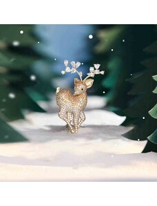 Éternelle Vánoční brož Swarovski Elements Rudolf 5 - vánoční sob