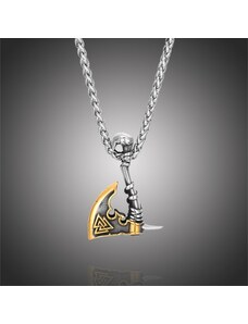 Daniel Dawson Pánský náhrdelník Vikingská sekera VALKNUT - symbol posmrtného života