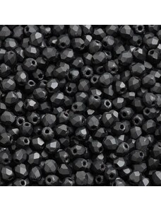 CZ Korálky broušené 2mm černá mat