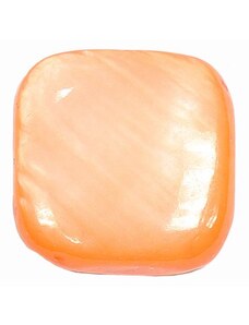 EU Korálek perleť čtvereček 8mm oranžová