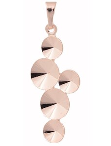 Crystal-ZONE Přívěsek VÍNO Rivoli 8+6mm rose gold