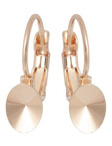 Crystal-ZONE Náušnice KIDS Rivoli OVAL 8/6mm rose gold