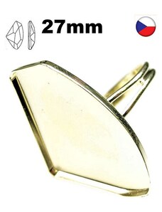 Crystal-ZONE Prsten Galactic 27mm gold plating 24kt