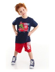 Denokids Firefighter Alligator Boy T-Shirt Shorts Set