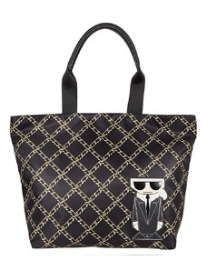 Karl Lagerfeld Kabelka Paris Amour Tote Chain Print Black