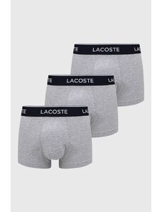 Boxerky Lacoste (3-pak) pánské, šedá barva, 5H3389-NUA