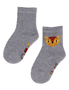 Dívčí vzorované ponožky WOLA OWL šedé