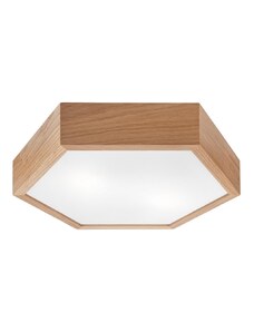 Lamkur Stropní svítidlo OAK HEX 2xE27/60W/230V pr. 43 cm dub LA42718