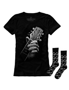 Dárková sada dámské tričko + ponožky UNDERWORLD Guitar
