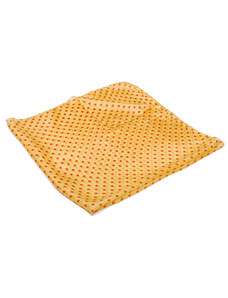 Pranita Hedvábný šátek s potiskem žlutý s tmavě oranžovou