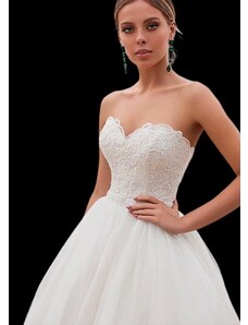 Donna Bridal jednoduché romantické krajkové svatební šaty + SPODNICE ZDARMA