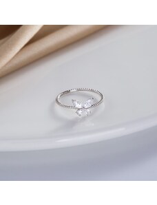 LU-JI Stříbrný prsten Fairy s kubickou zirkonií