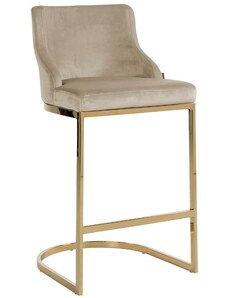 Béžová sametová barová židle Richmond Bolton 75 cm