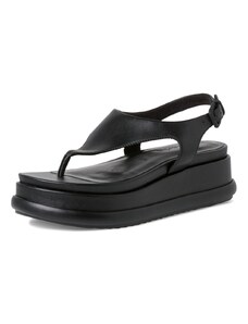 Černé, kožené dámské sandály | 720 kousků - GLAMI.cz