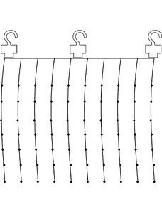 Závěsná dekorace 100 LED žárovek STAR TRADING Dew Drop