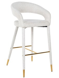 Bílá látková barová židle Richmond Gia 76 cm