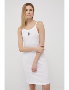 Šaty Deha bílá barva, midi, jednoduchý - GLAMI.cz
