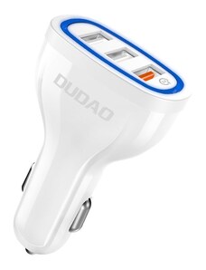 Dudao nabíječka do auta Quick Charge Quick Charge 3.0 QC3.0 2.4A 18W 3x USB (R7S) Bílá