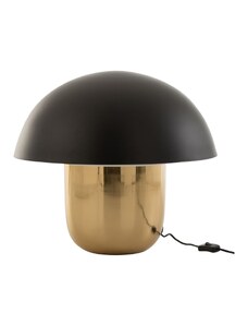 Černo zlatá kovová stolní lampa J-line Mushroom L