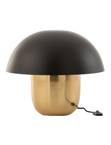 Černo zlatá kovová stolní lampa J-line Mushroom S