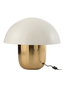 Bílo zlatá kovová stolní lampa J-line Mushroom L