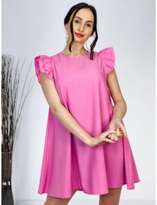 Webmoda Dámské volánové šaty - růžové