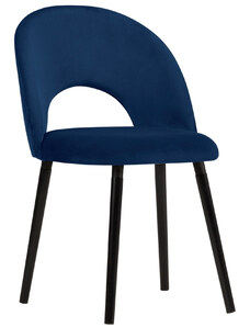 Královsky modrá sametová jídelní židle MICADONI TANTI