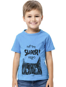 Winkiki Kids Wear Chlapecké tričko Super Hero - modrá