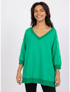 RUE PARIS ZELENÁ OVERSIZE HALENKA LEJA S KRAJKOU --GREEN