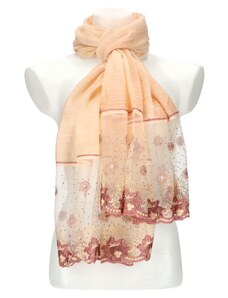 Cashmere Dámský letní jednobarevný šátek 200x70 cm pudrově béžová