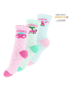 Ponožky dívčí - FRUITS - 3 páry