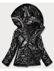 S'WEST Černá dámská bunda plus size (B8013-1)