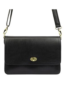 Kožená crossbody kabelka Pierre Cardin 4236 GNC AVANC černá