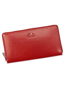 Celozipová kožená červená peněženka Albatross LW08 + RFID
