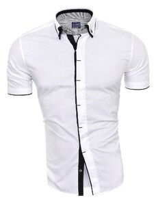 Risardi Pánská košile s krátkým rukávem cd24 - bílá