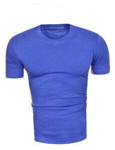 Risardi Pánské tričko t-shirt v-neck - kobalt modrá