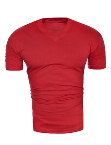Risardi Pánské tričko t-shirt v-neck - červená