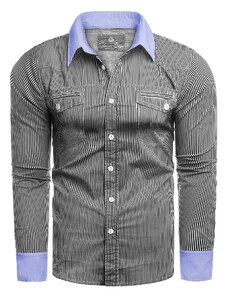 Risardi Pánská košile s dlouhým rukávem rl M09 tmavě šedá