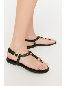 Trendyol Black Buckle Women's Sandals