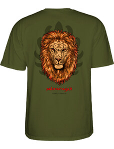 powell peralta Pánské triko salman agah lion tee military green