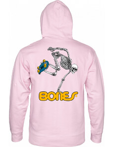 bones Pánská mikina skate skeleton hood pink