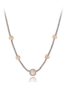 Victoria Filippi Stainless Steel Ocelový choker náhrdelník se zirkony Amanda Gold - strom života