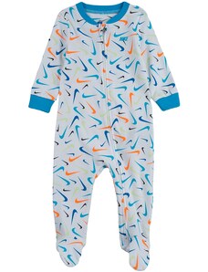 Nike Baby Full-Zip Footed Coverall / Bílá, Modrá